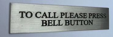 silver jewellers brass plaque, engraved sign. 