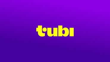 Tubi logo in yellow on a purple background.