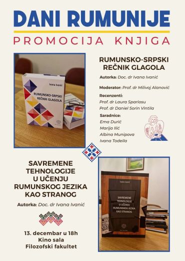 Promotional poster for Romanian book event on December 13.