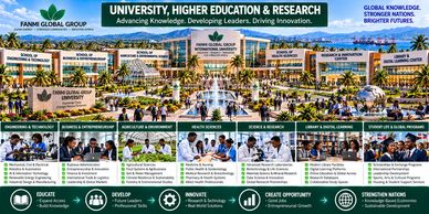Fannie Global Group university campus highlighting various academic programs.