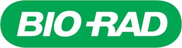 Bio-Rad logosu yeşil arka plan üzerinde beyaz metinle.