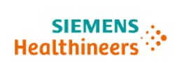 Siemens Healthineers logosu, mavi ve turuncu renklerde.