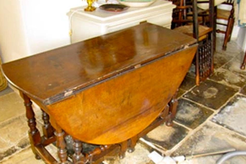 A 17th century gateleg table. 