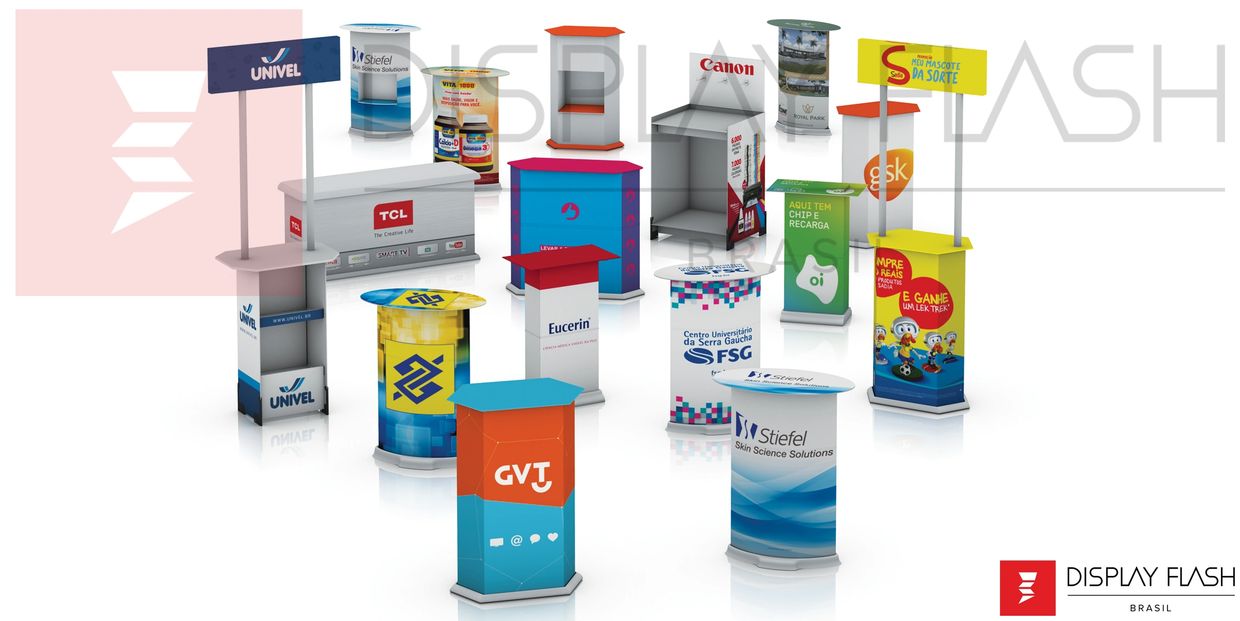 Display de chão Expositor Automático de Papelão para PDV - Flash Table