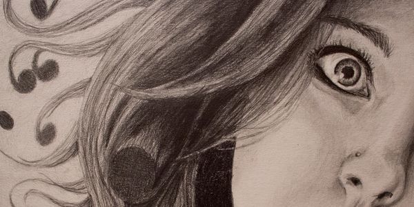 graphite pencil drawing self portrait