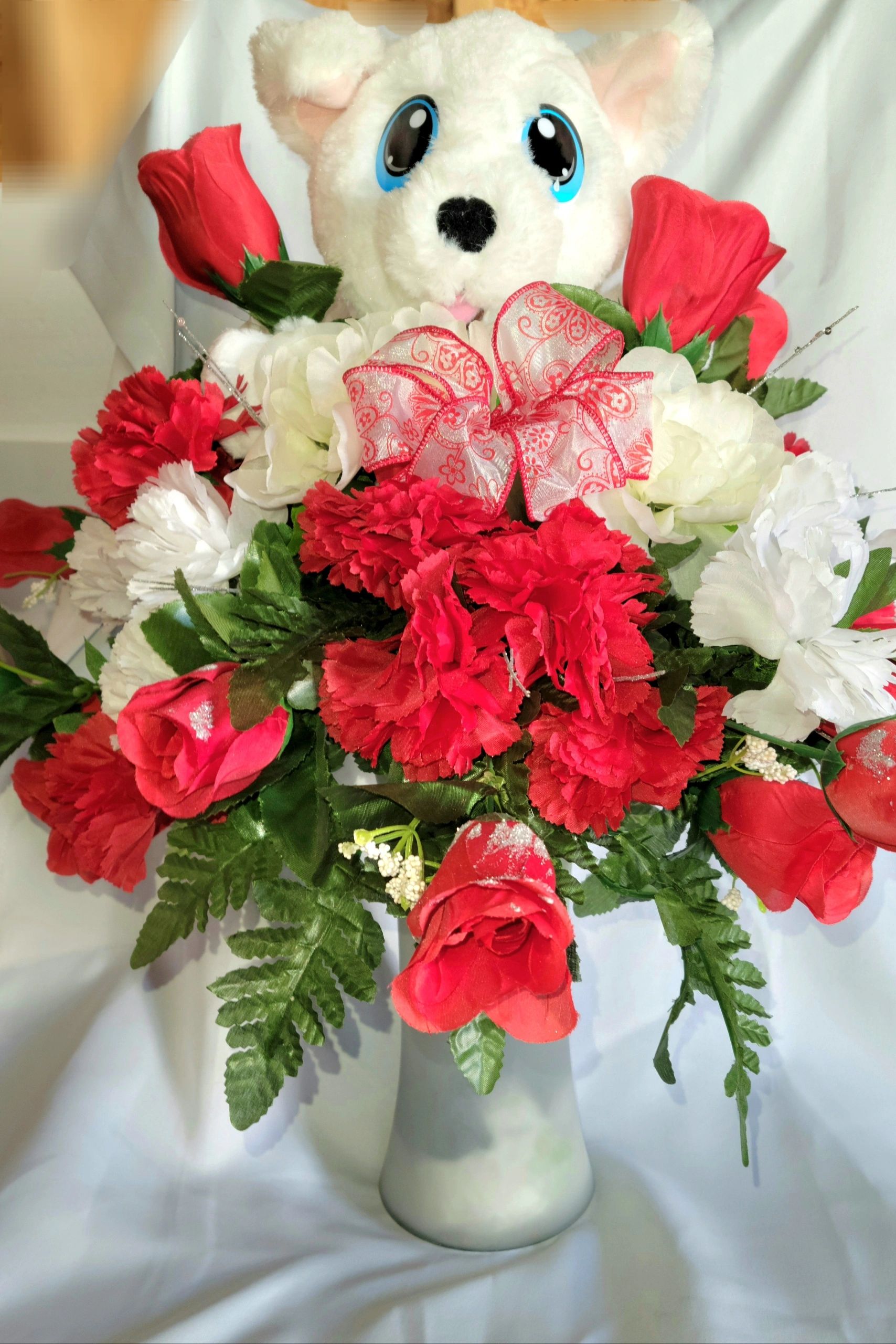 Valentine Grave Marker arrangement 
$45.50 plus tax
