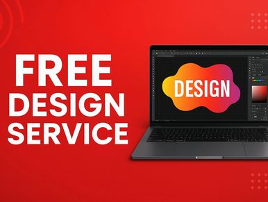 Free design service banner for custom fabric and cloth banners with bold red accents and digital des