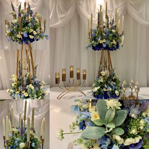Blue flowers - Artificial flower hire -Bespoke Bridal Blossoms - Weddings and Events - Decor hire 