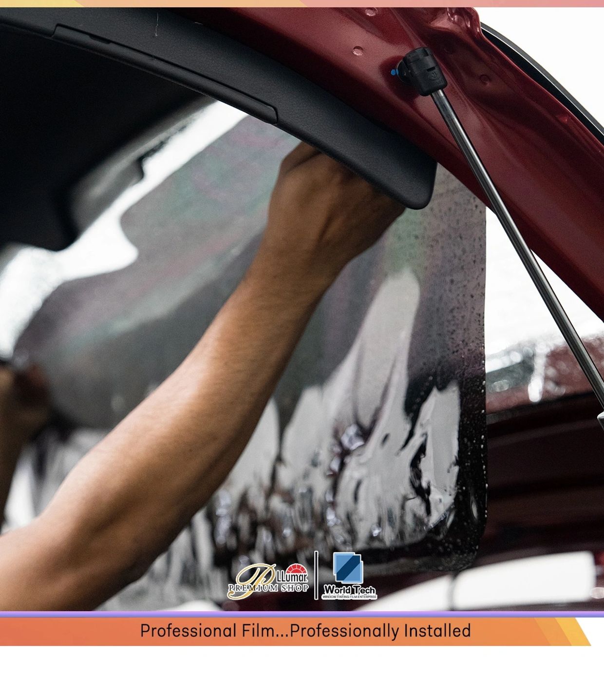 Back window tinting for enhanced privacy and heat control
