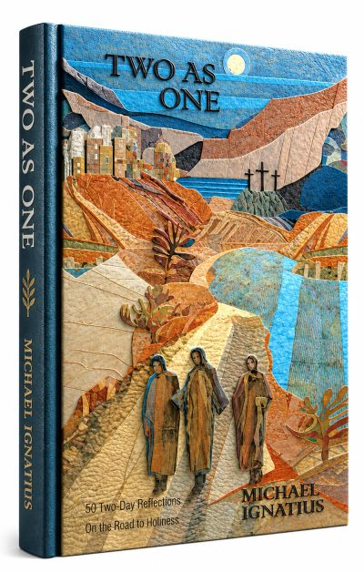 Book cover of Two As One by Michael Ignatius with a biblical landscape illustration.