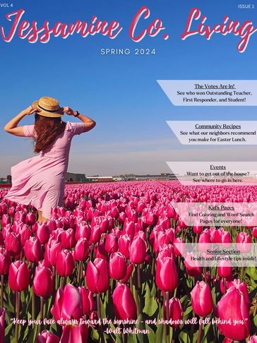 Spring 2024 edition of Jessamine County Living Magazine for Nicholasville, Lexington, Wilmore