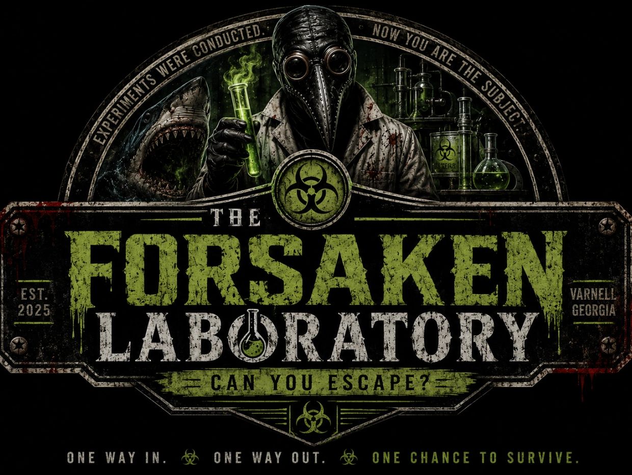 The Forsaken Laboratory escape challenge poster.