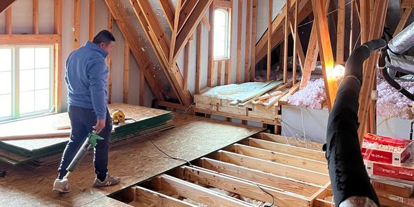 In-progress full attic remodel.