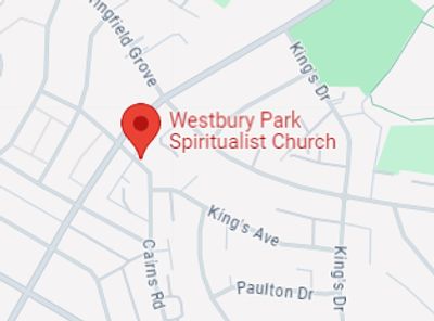Map of Westbury Park Spiritualist Church courtesy of Google Maps