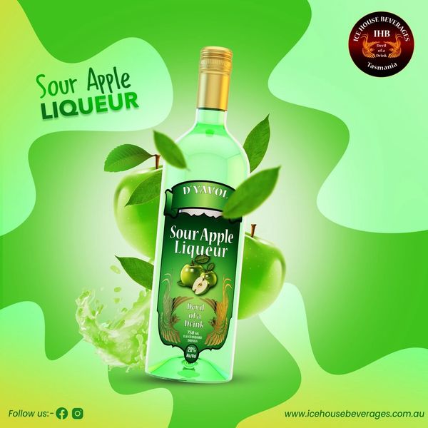 D'Yavol 'Devil of a Drink'
Sour Apple Liqueur
Great for mixing your favourite cocktails, mix with Ju