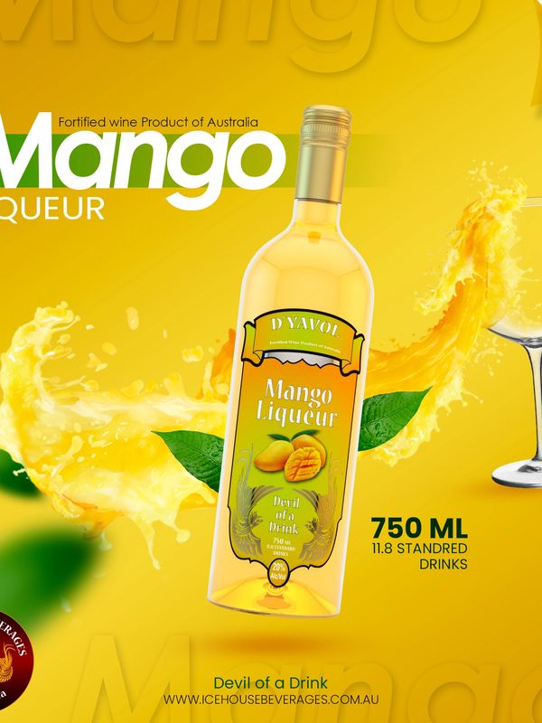 D'Yavol 'Devil of a Drink'
Mango Liqueur 20%alc/vol
Our Mango Liqueur is full of Mango flavour and t