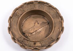 Commanding Admiral or Wardroom custom crafted ashtray for “Hunter Killer Group Two”, circa 1942–1945