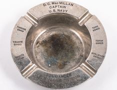 Portsmouth Naval Shipyard manufactured ashtray used by Commanding Officer Submarine Division 322 