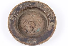 2 Star Rear Admiral and “Commander Amphibious Group One” custom ashtray, circa late 1930’s thru 1945