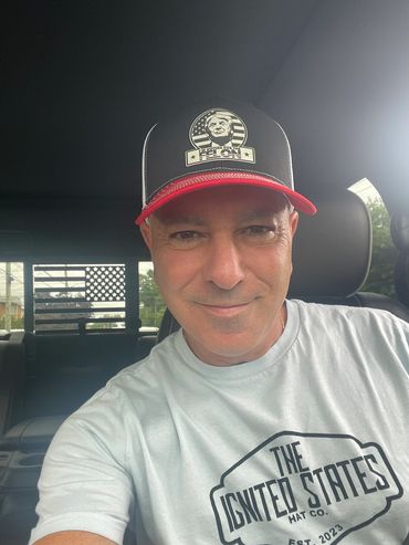 Trump 2024 felon, ISA caps ignited states hat company, leather patch hat