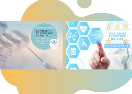 Images on social presence and medical online reputation.