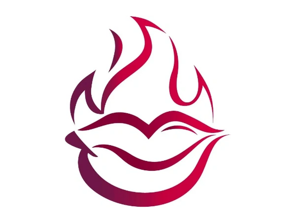 Spicy Indigos logo icon, lips and flames