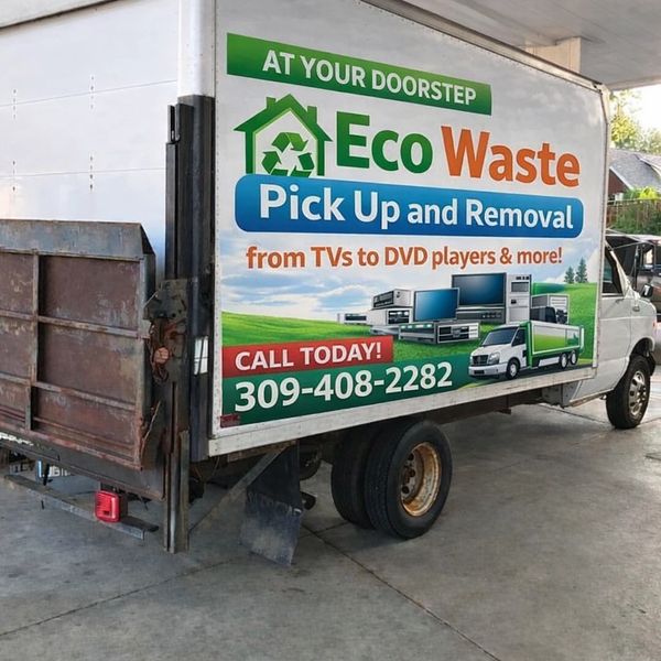 Eco Waste truck offering pick up and removal of electronic waste at your doorstep.