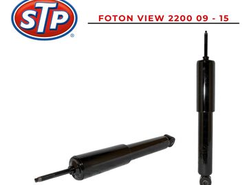 Black STP shock absorbers for Foton View 2200 vehicle.