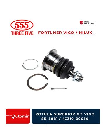 Auto part kit for Toyota Fortuner Vigo and Hilux, including ball joint and rings.