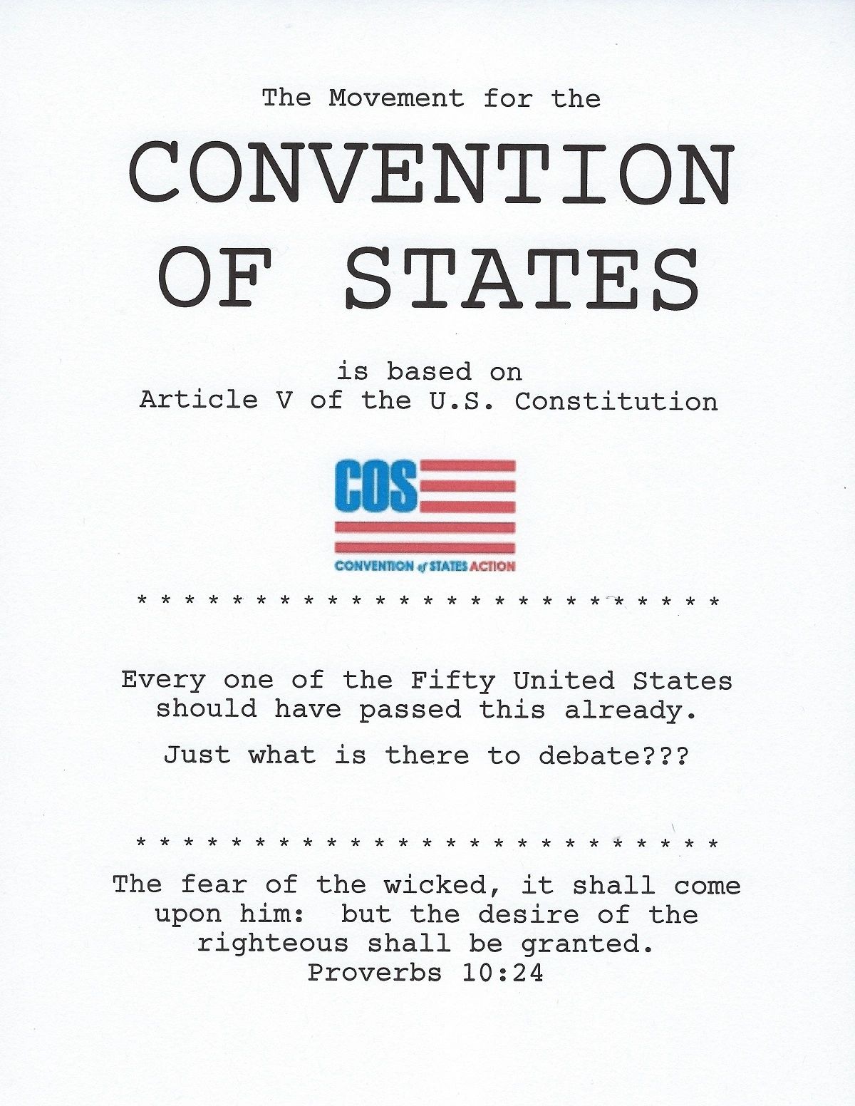 CONVENTION OF STATES