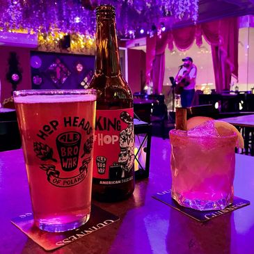 Craft beer and premium cocktails available at The Hoppy Hare Pub