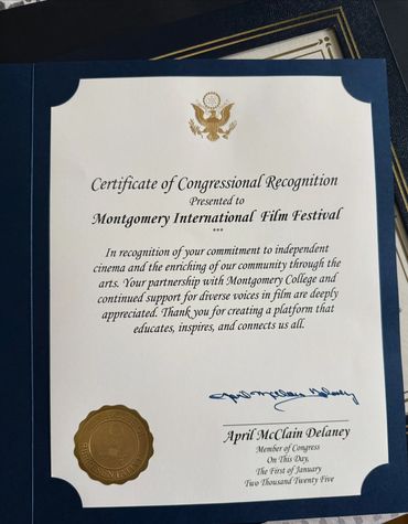 Certificate of Congressional Recognition