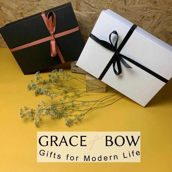 Grace & Bow Gift Co, Gift Hamper Box with hand-tied ribbon