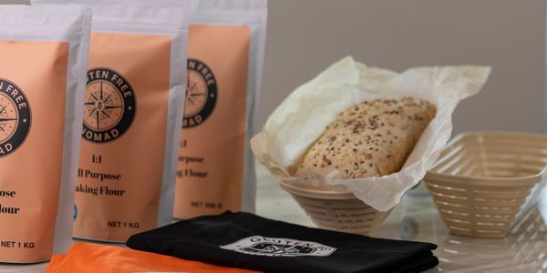 Gluten free bread dough made with gluten free bread flour