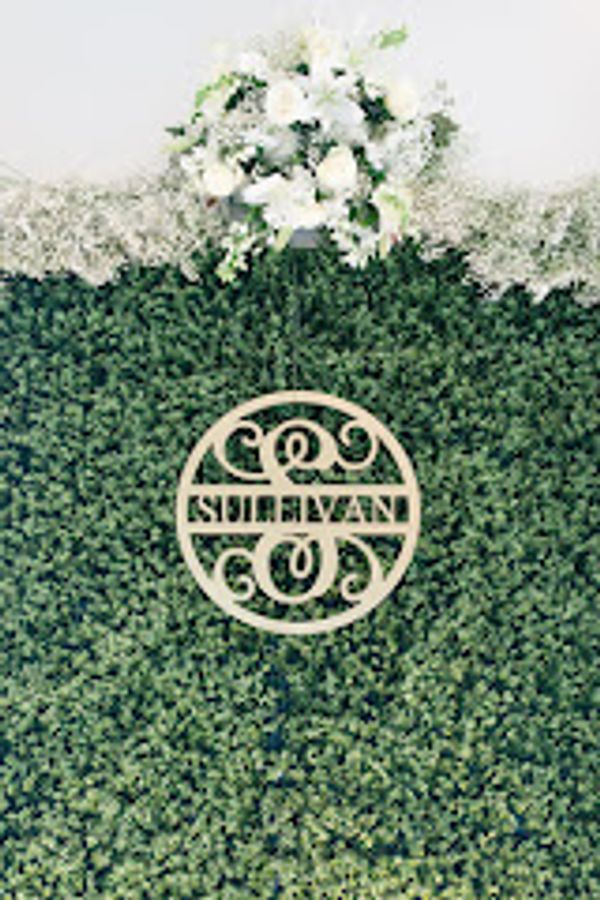 Monogram wedding sign