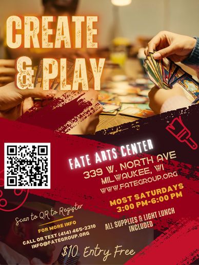 Art workshop at Fate Arts Center with supplies and lunch included.