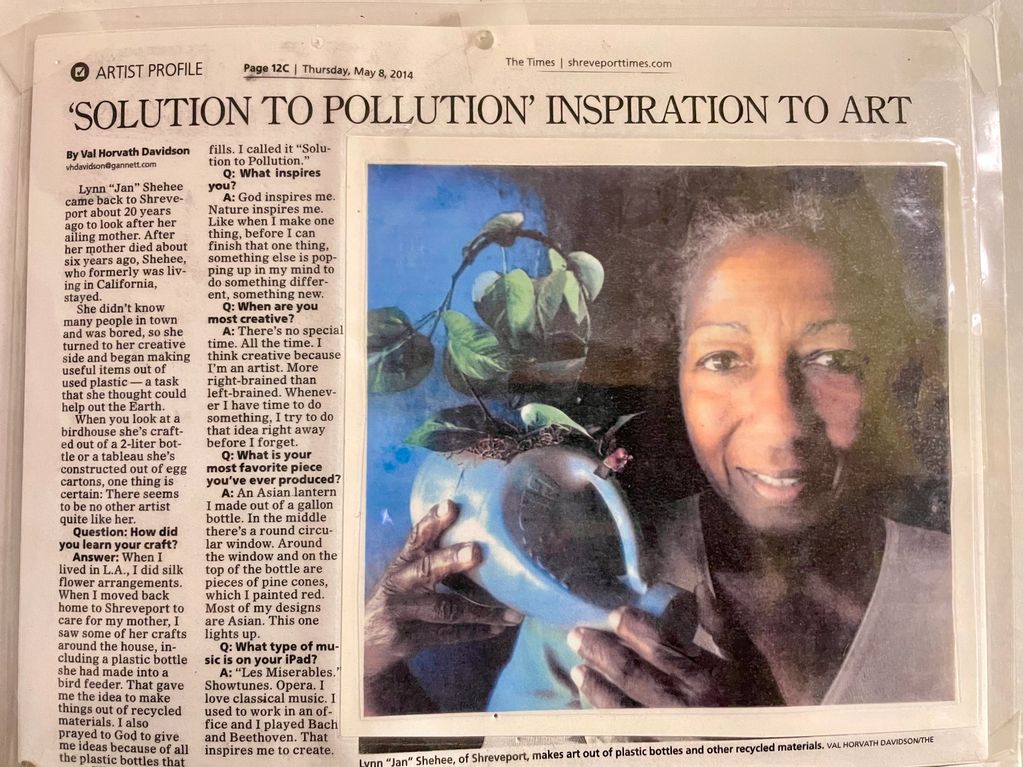 Solution2Pollution Featured in Shreveport Times - 'Solution To Pollution' Inspiration To Art (2014)
