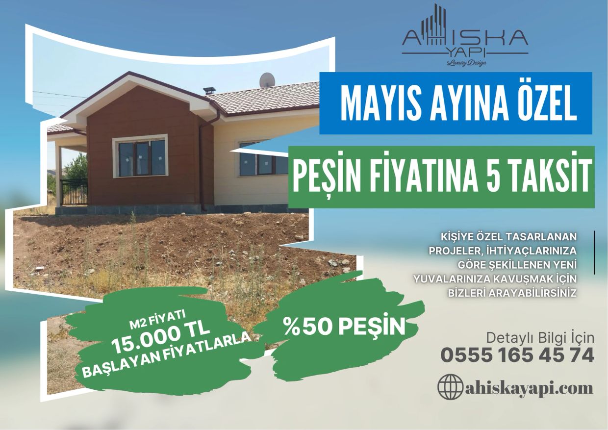 Mayıs ayına özel peşin fiyatına 5 taksit kampanyası.