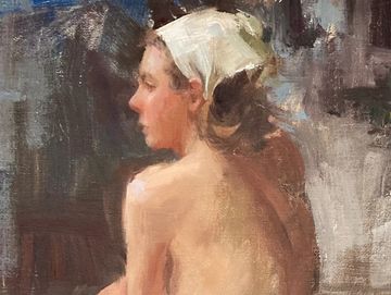 Figure Painting by Marci Oleszkiewicz of a woman