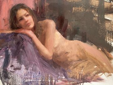 Figure Painting by Marci Oleszkiewicz of a woman 