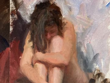 Figure Painting by Marci Oleszkiewicz of woman.
