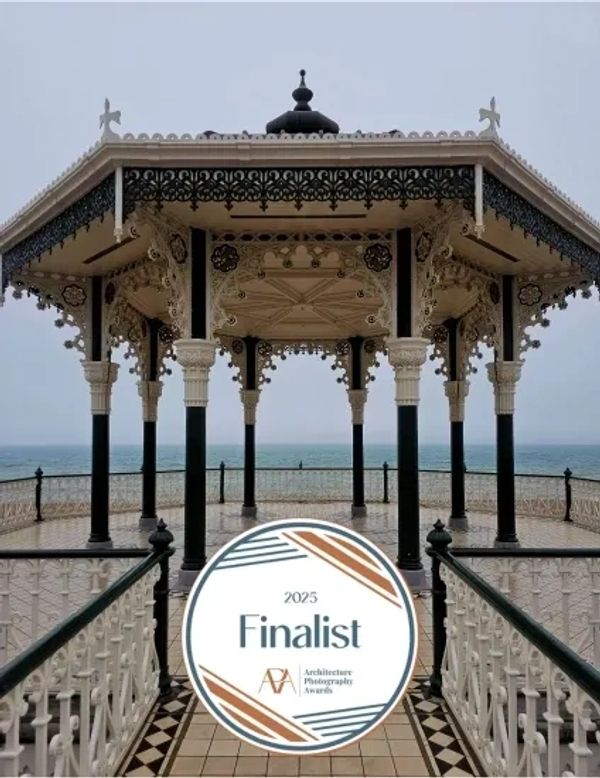 Ornate seaside pavilion with intricate design awarded as a 2025 Architecture Photography Awards finalist.