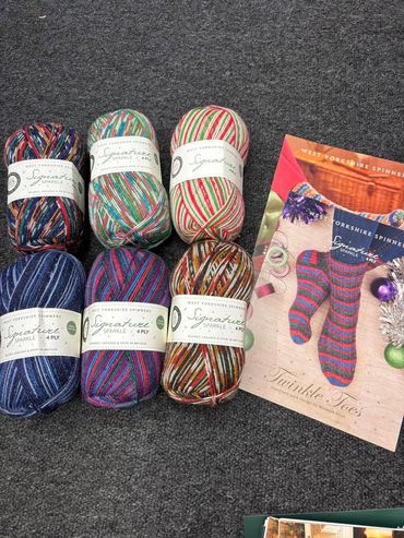 West Yorkshire spinners signature 4ply
£8.95 each
Ball Weight: 100g
Blend: 25% Nylon, 75% Wool