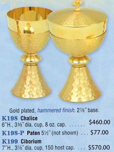 Chalice, Paten, Ciborium