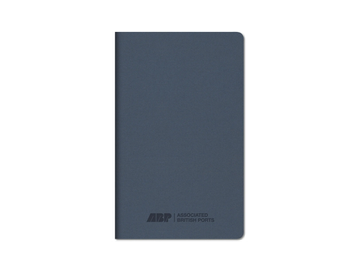 Blue notebook with ABP logo on the cover.