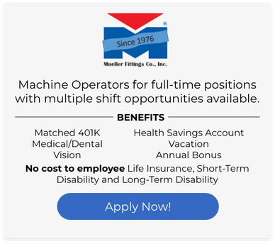 Mueller Fitting Company is hiring