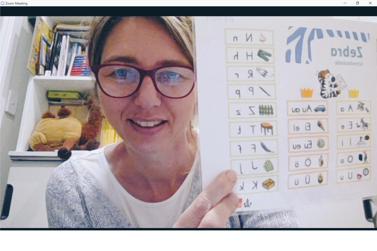 Wir üben die deutschen Buchstaben mit der Anlauttabelle/Schreibtabelle vom Klettverlag