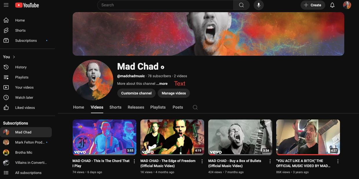 MAD CHAD Official YouTube Channel.