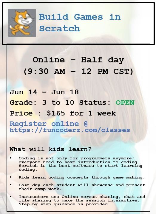 Build Games In Scratch 1 2 Day Weekly Camp