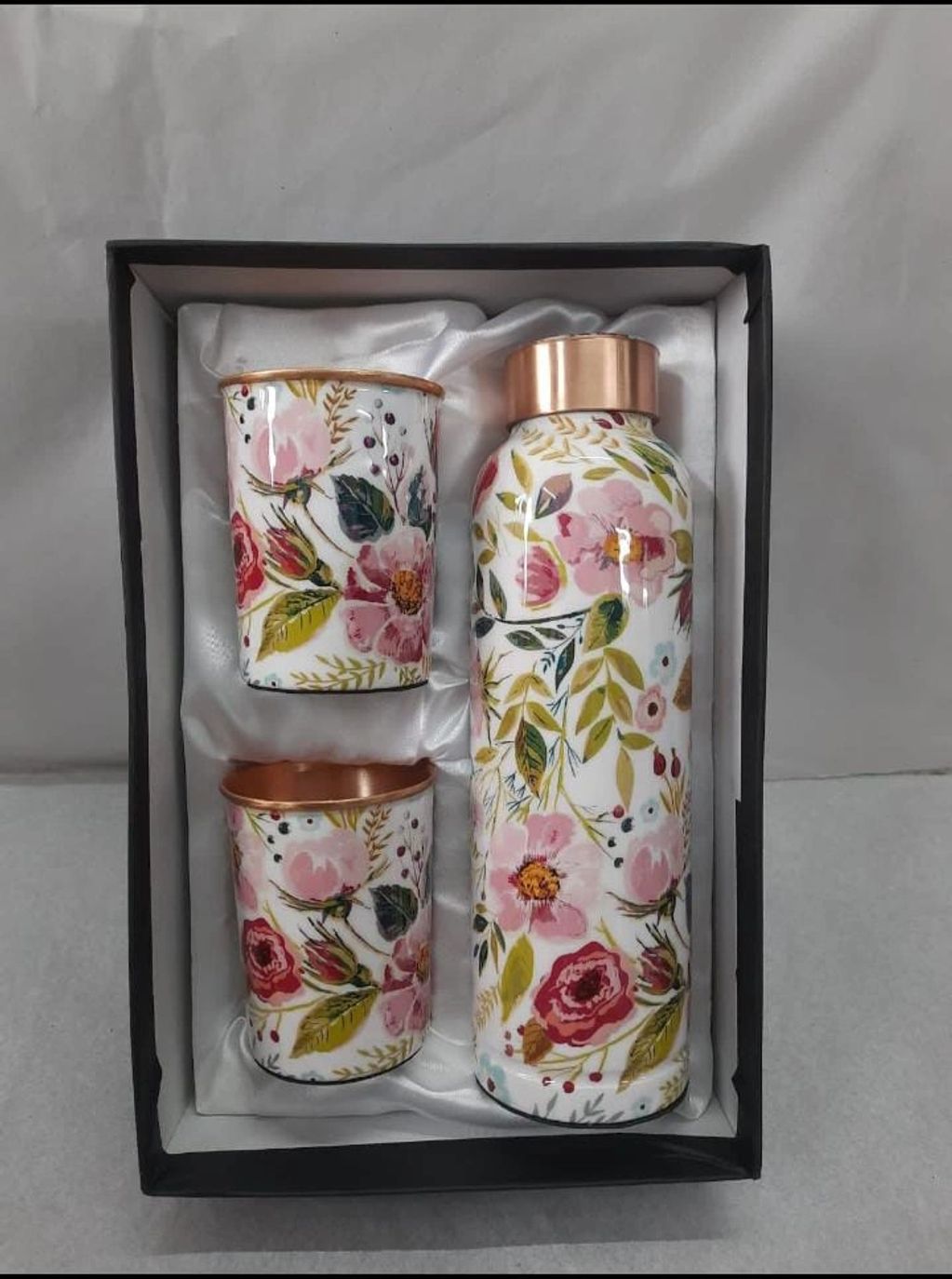 Enamel Printed Copper Water Bottles 